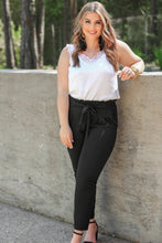 Load image into Gallery viewer, Black Paper Bag Pants