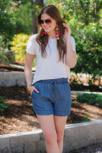 Load image into Gallery viewer, Tinsley Chambray Shorts {Light & Dark}