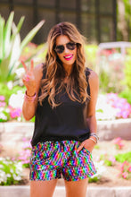 Load image into Gallery viewer, Hot Pink, Mermaid & Confetti Sequin Shorts