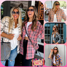 Load image into Gallery viewer, Montana Distressed Plaid Top {5 colors}