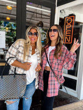 Load image into Gallery viewer, Montana Distressed Plaid Top {5 colors}