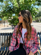 Load image into Gallery viewer, Montana Distressed Plaid Top {5 colors}