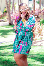 Load image into Gallery viewer, Tropical Destination Satin Robe