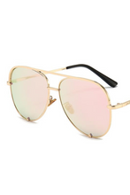Load image into Gallery viewer, Blair Aviator Sunnies in Gold/Pink
