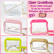Load image into Gallery viewer, Clear Crossbody Stadium Bags
