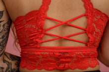 Load image into Gallery viewer, Juliette Lace Bralette in RED
