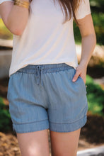 Load image into Gallery viewer, Tinsley Chambray Shorts {Light &amp; Dark}
