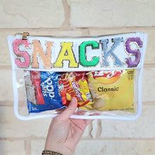 Load image into Gallery viewer, Clear &quot;SNACKS&quot; Bags {6 options}
