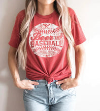 Load image into Gallery viewer, Beer &amp; Baseball tee
