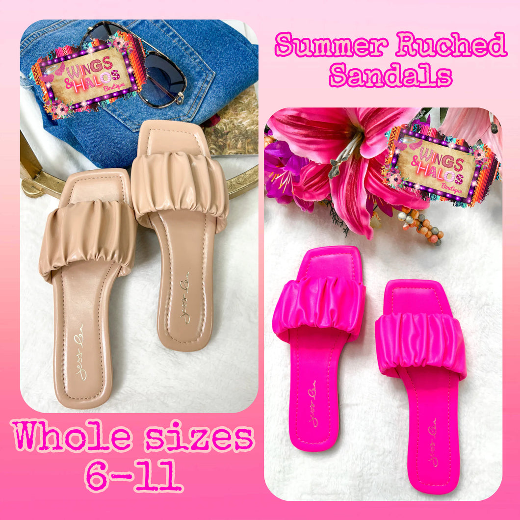 Summer Ruched Sandals {2 colors}